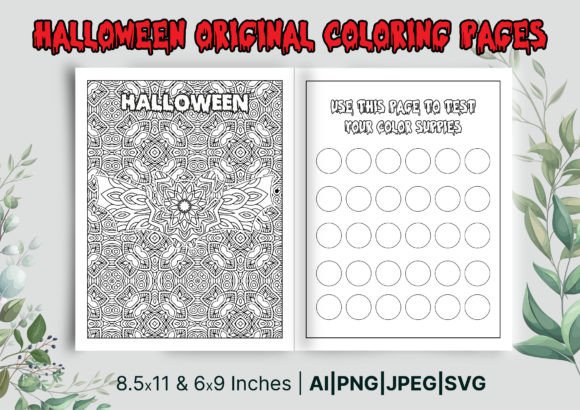 A Brand Designer's Take on Halloween Original Coloring Pages Vol 05 Graphics