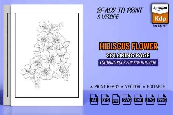 A Brand Designer’s Review: The Hibiscus-Sharon Flowers Coloring Page for Marketing Graphics
