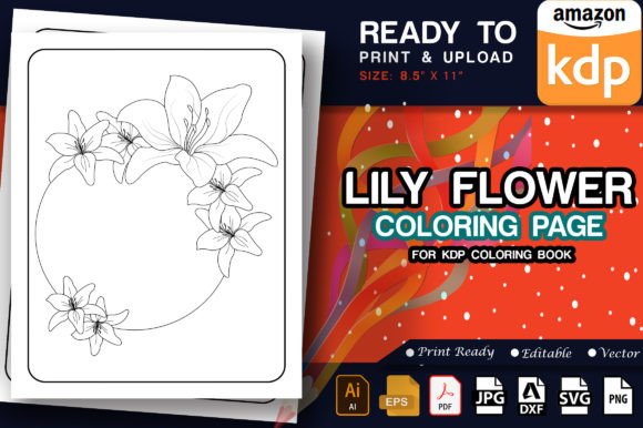 A Crafter's Review of the Lily Flowers Coloring Page Asset