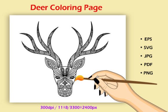 A Deer Coloring Page for Bloggers and Digital Creators