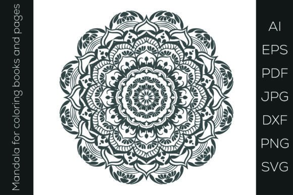 A Designer's Take on Mandala Coloring Page Vol. 44 for Embroidery