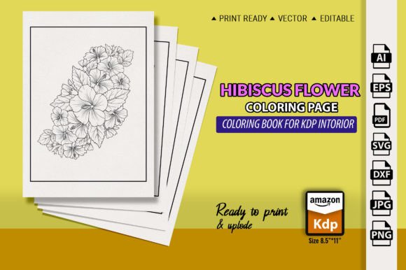 A Designer’s Review: Hibiscus Flowers Coloring Page Books as a Versatile Graphic Asset