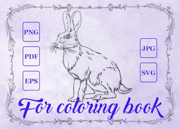 A Hare Graphics Asset for Coloring Pages and Printable Designs