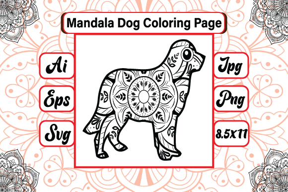 A Mandala Dog Coloring Page 14 Review for Client Graphics and Coloring Pages Amp