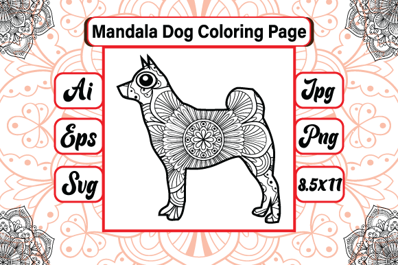 A Mandala Dog Graphics Asset for Creative Branding