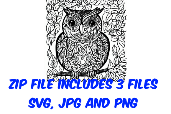 A Wild Owl Graphic for Serious Coloring Page Projects