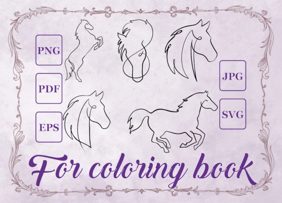 An Elegant Set of Horse Graphics for Modern Creative Projects