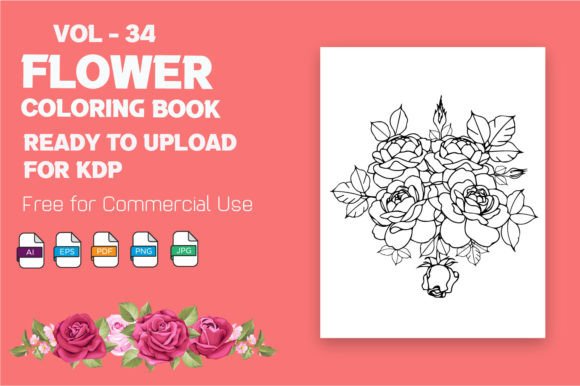 Beyond Coloring: Crafting with Elegant Flower Graphics