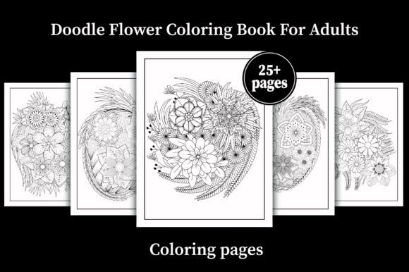 Crafting with Doodle Flowers Graphics for Coloring Pages