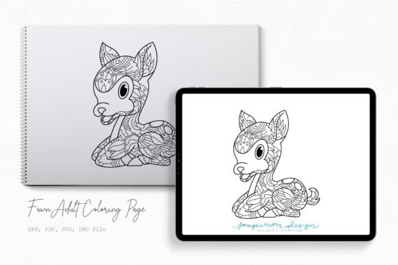 Fawn Adult Coloring Page: A Versatile Brand Graphic