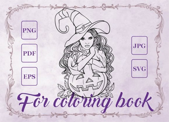 Halloween Coloring Book Graphics for Seasonal Branding