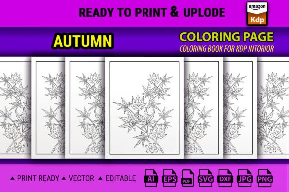 Hello Autumn Falling Leaf Coloring Page: A Graphic Designer’s Review