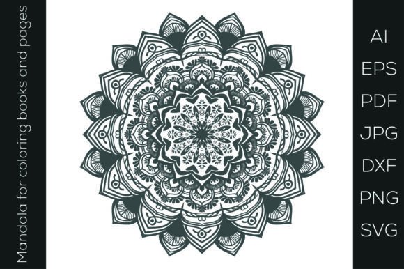 Mandala Coloring Page Vol. 38: A Versatile Graphic Asset for Creative Selling