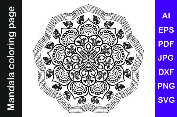 Mandala Coloring Pages Vol. 13: Graphics & Coloring Pages Amp
