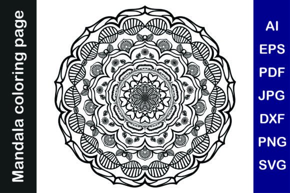 Mandala Coloring Pages Vol. 22 for Packaging and Graphics