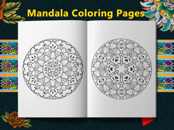 Mandala Coloring Pages Vol-44: Graphics & Coloring Pages Amp