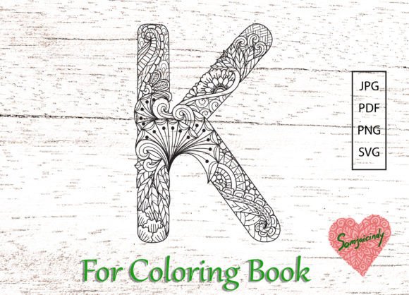 Mandala Letter K: Graphics & Coloring Pages Amp Review