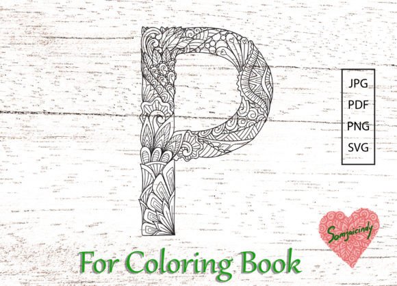 Mandala Letter P 8.5×11 Graphics: Coloring Pages Amp Review