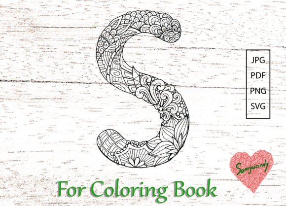 Mandala Letter S Graphics for Coloring Pages Amp